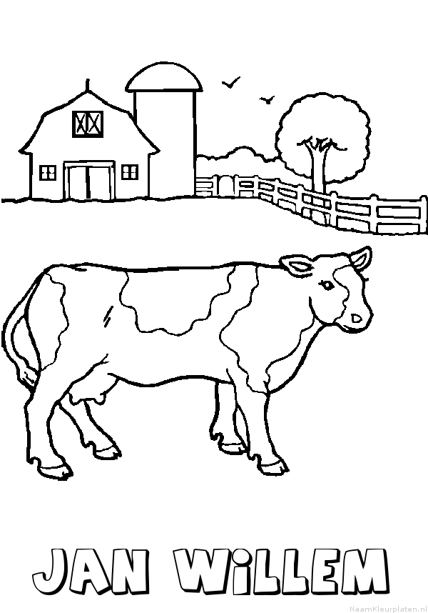 Jan willem koe kleurplaat